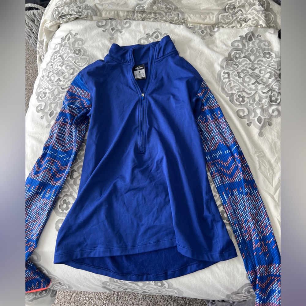 Nike Pro Blue Quarter-Zip Top